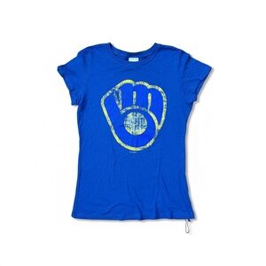 5th & Ocean Blue Tee with Yellow Graphic